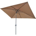 Rectangular replacement garden cover, polyester umbrella cover, waterproof polyester fabric, canopy, for outdoor sun umbrella, 2 x 3 m (khaki)